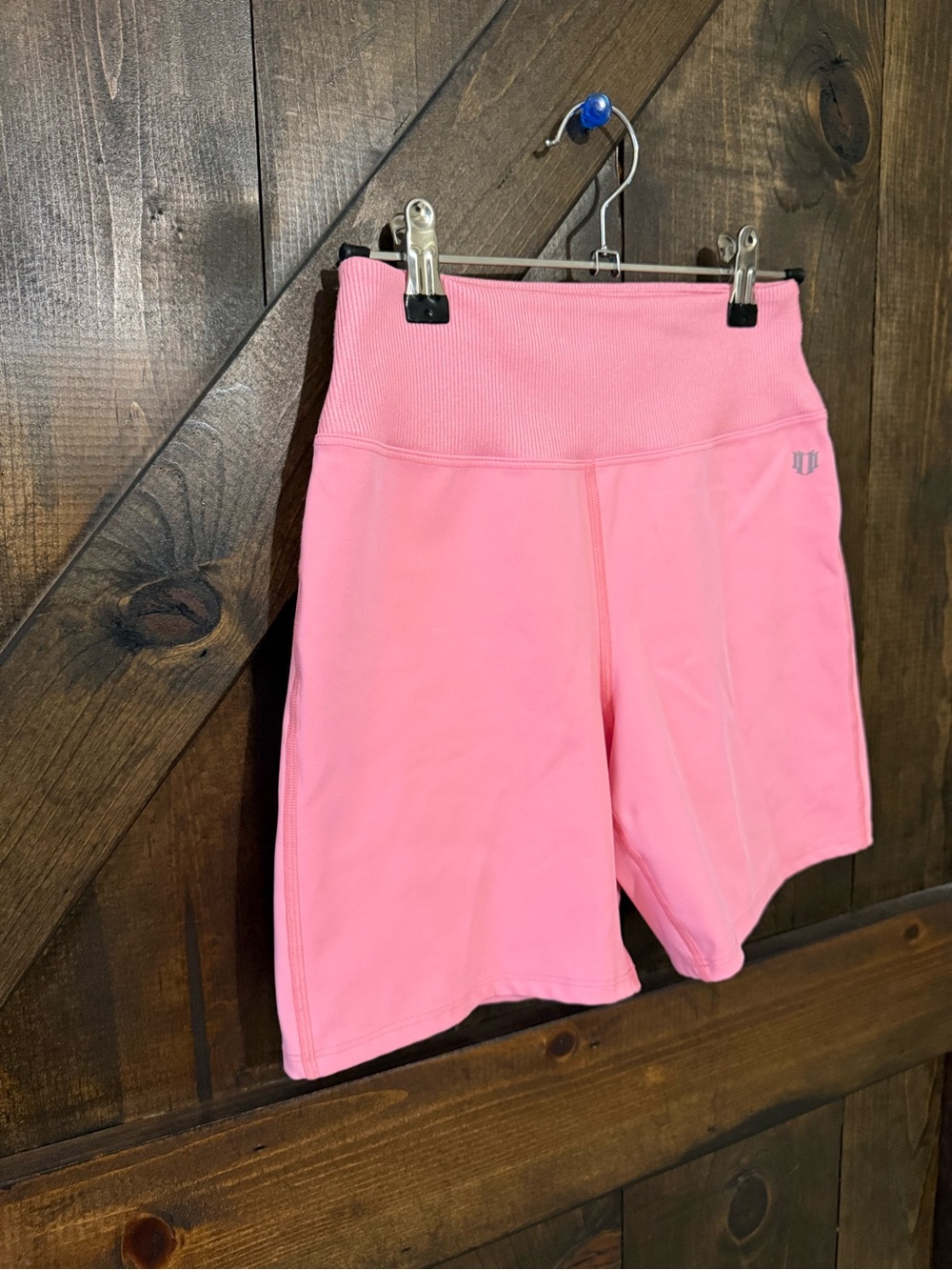 EleVen by Venus Williams Rib-Waist Pink Bike Shorts